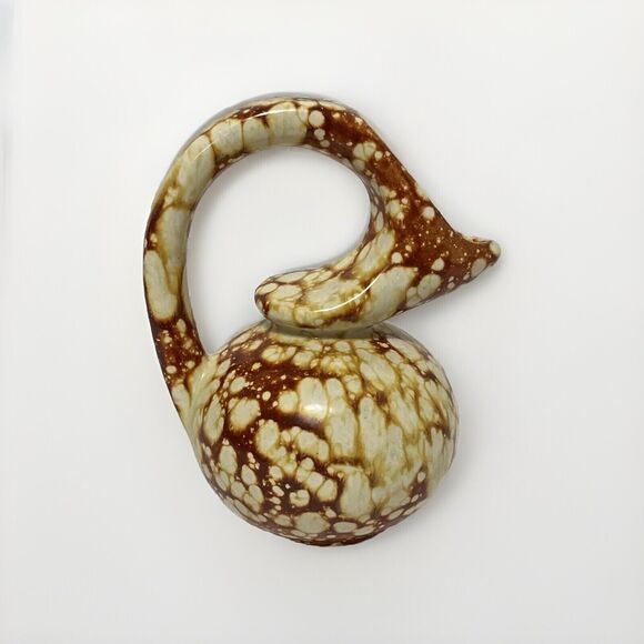 Unique Studio Art Pottery Pitcher Vase Pot Marble Design Ceramic Vessel 6.25” - Picture 1 of 5